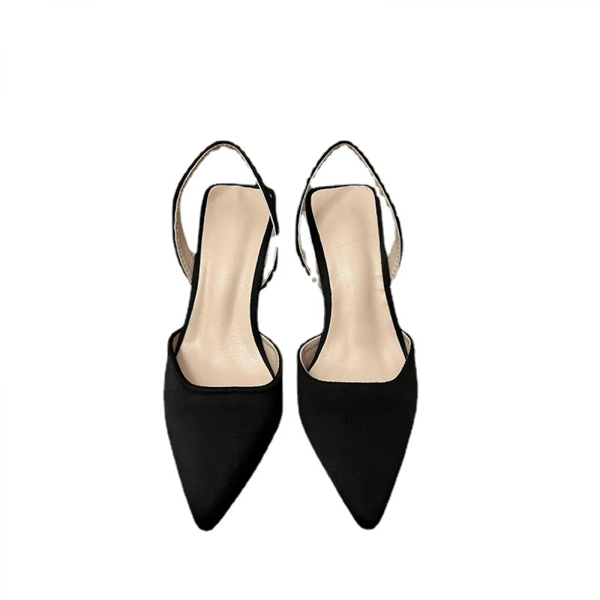 Sandali da donna di marca Scarpe con tacco basso sottile Scarpe con tacco basso da 4 cm Scarpe da donna Moda con punta a punta P