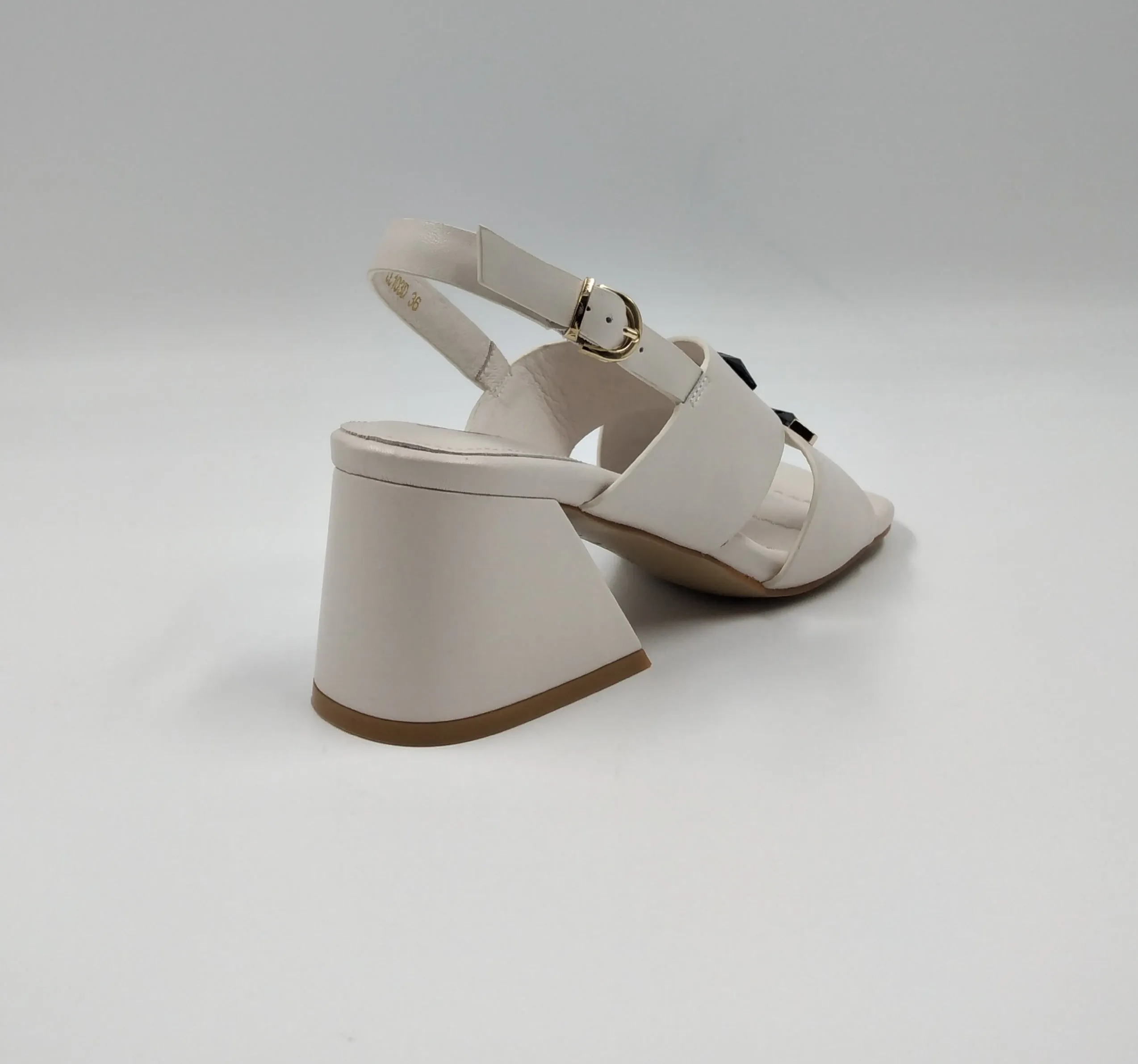 SANDALI PELLE FASCE INCROCIATE BIANCO