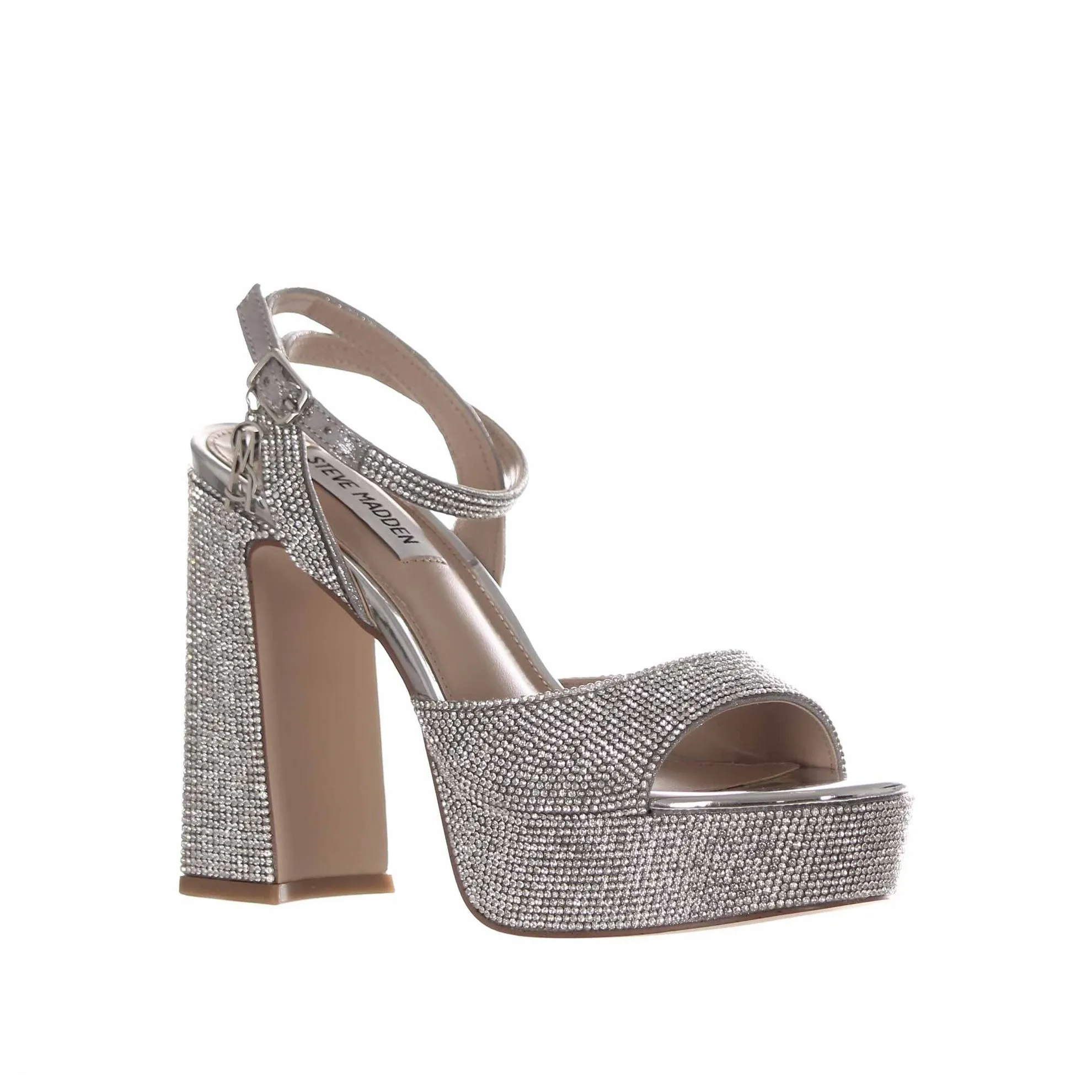 Sandalo platform con strass