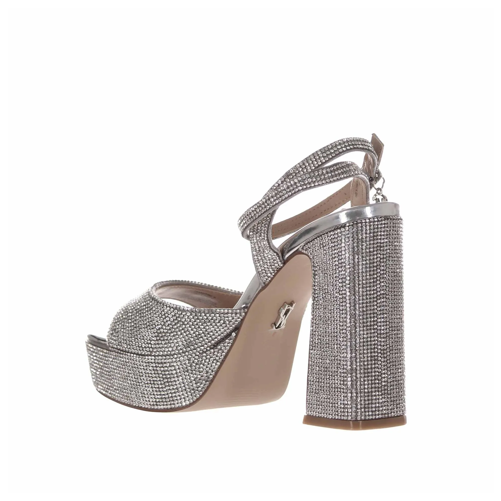 Sandalo platform con strass