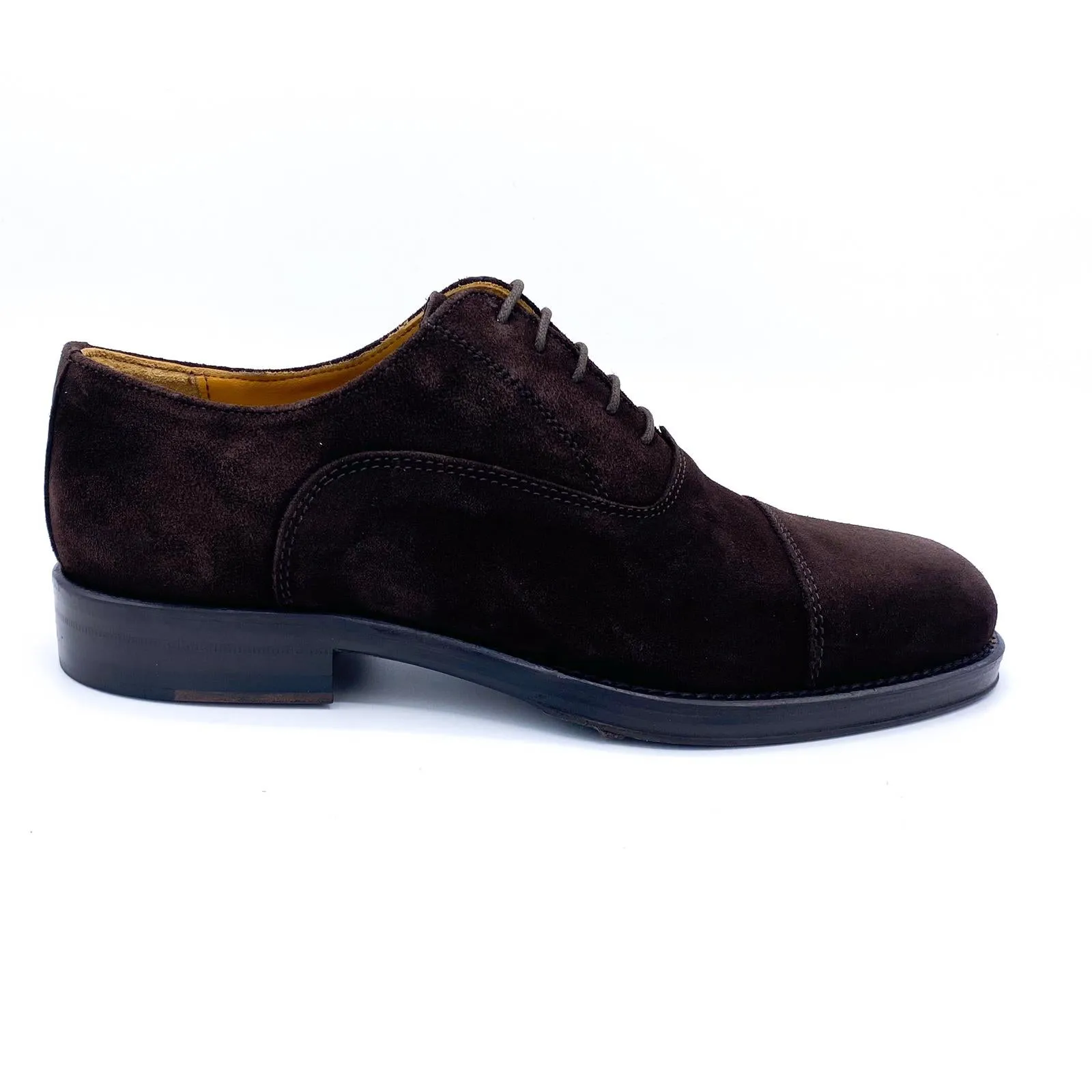 Scarpa stringata francesina in camoscio