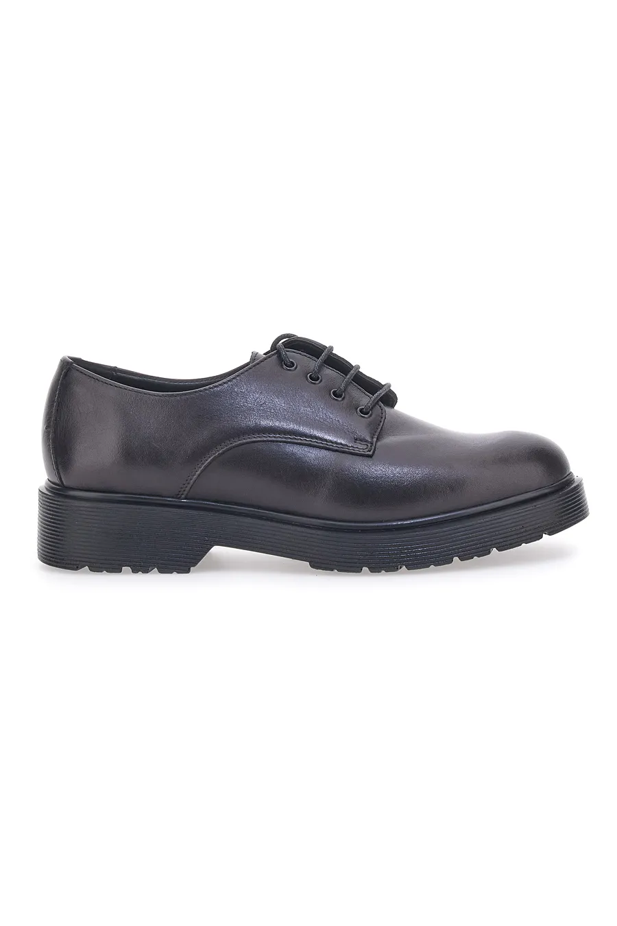 Scarpe Stringate Nere Vera Pelle Mio Tempo 258981