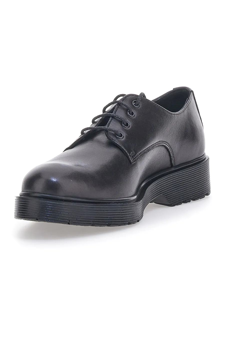 Scarpe Stringate Nere Vera Pelle Mio Tempo 258981