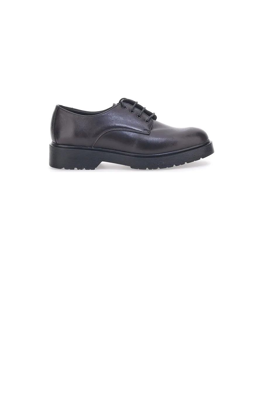 Scarpe Stringate Nere Vera Pelle Mio Tempo 258981