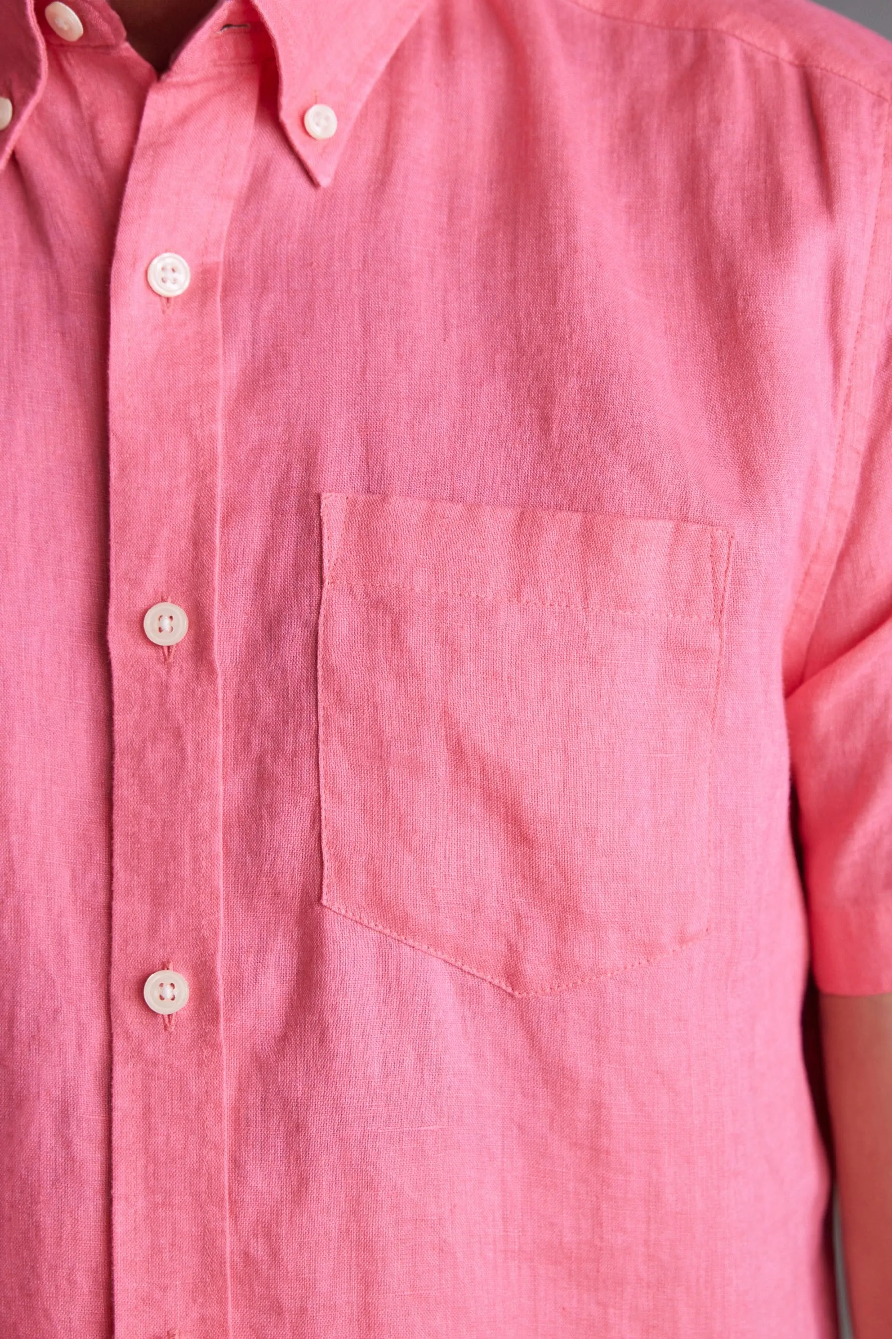 Signature - 100% Camicia in Manica corta lino