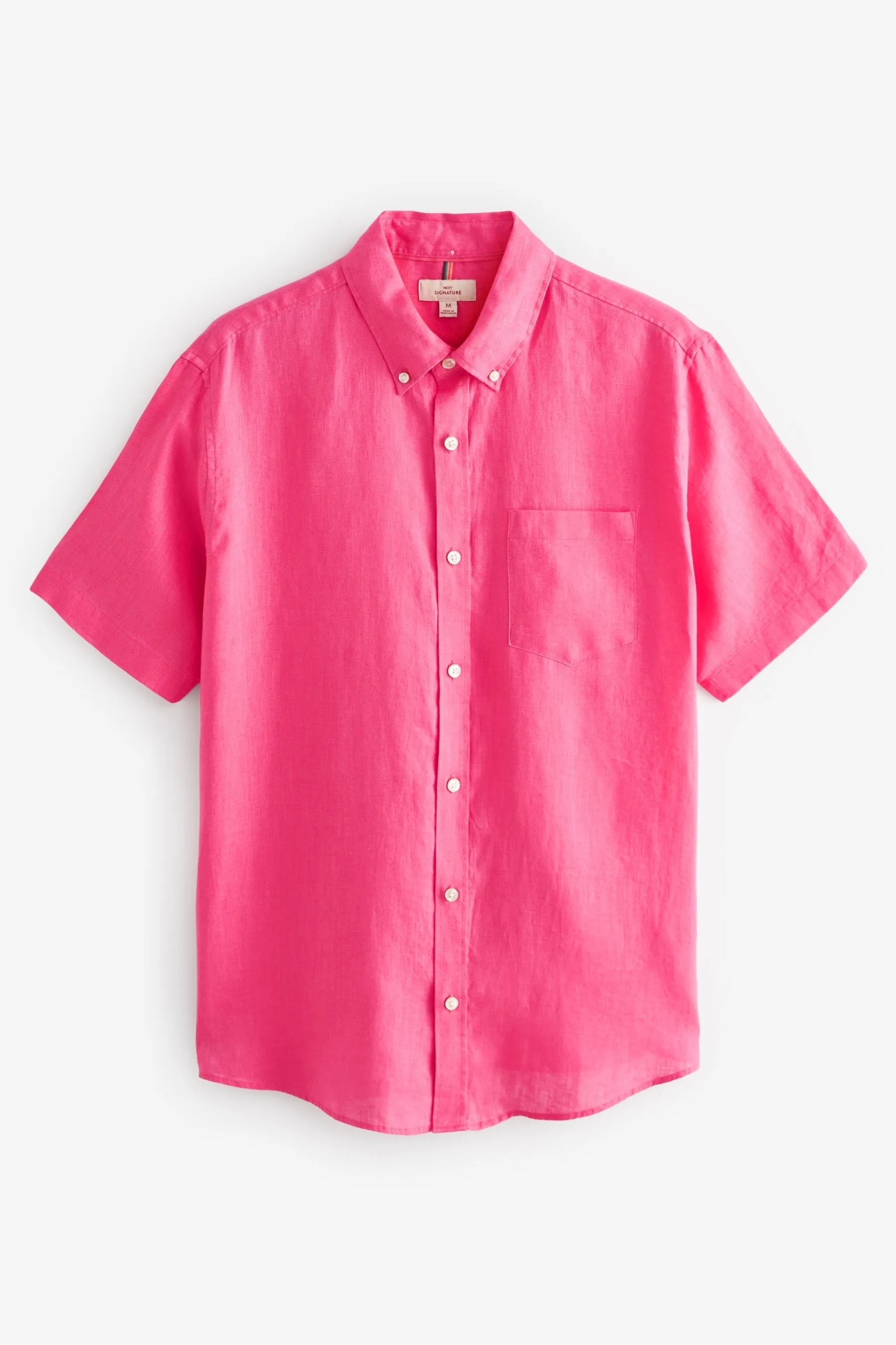 Signature - 100% Camicia in Manica corta lino
