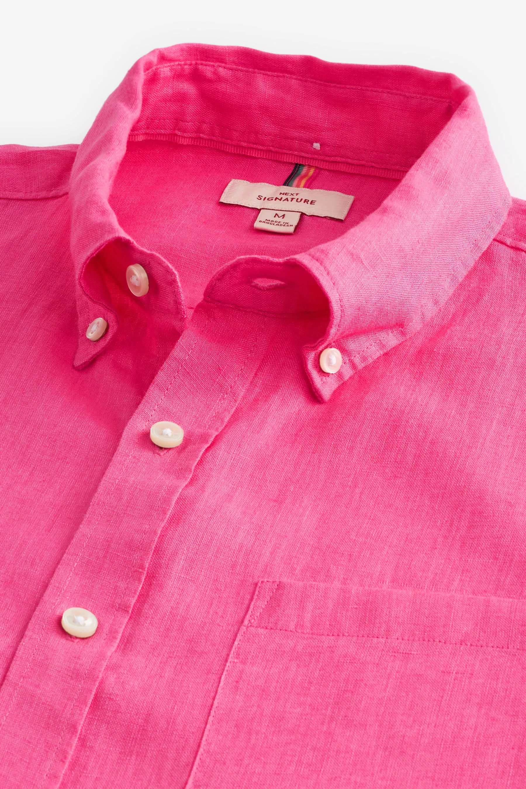Signature - 100% Camicia in Manica corta lino