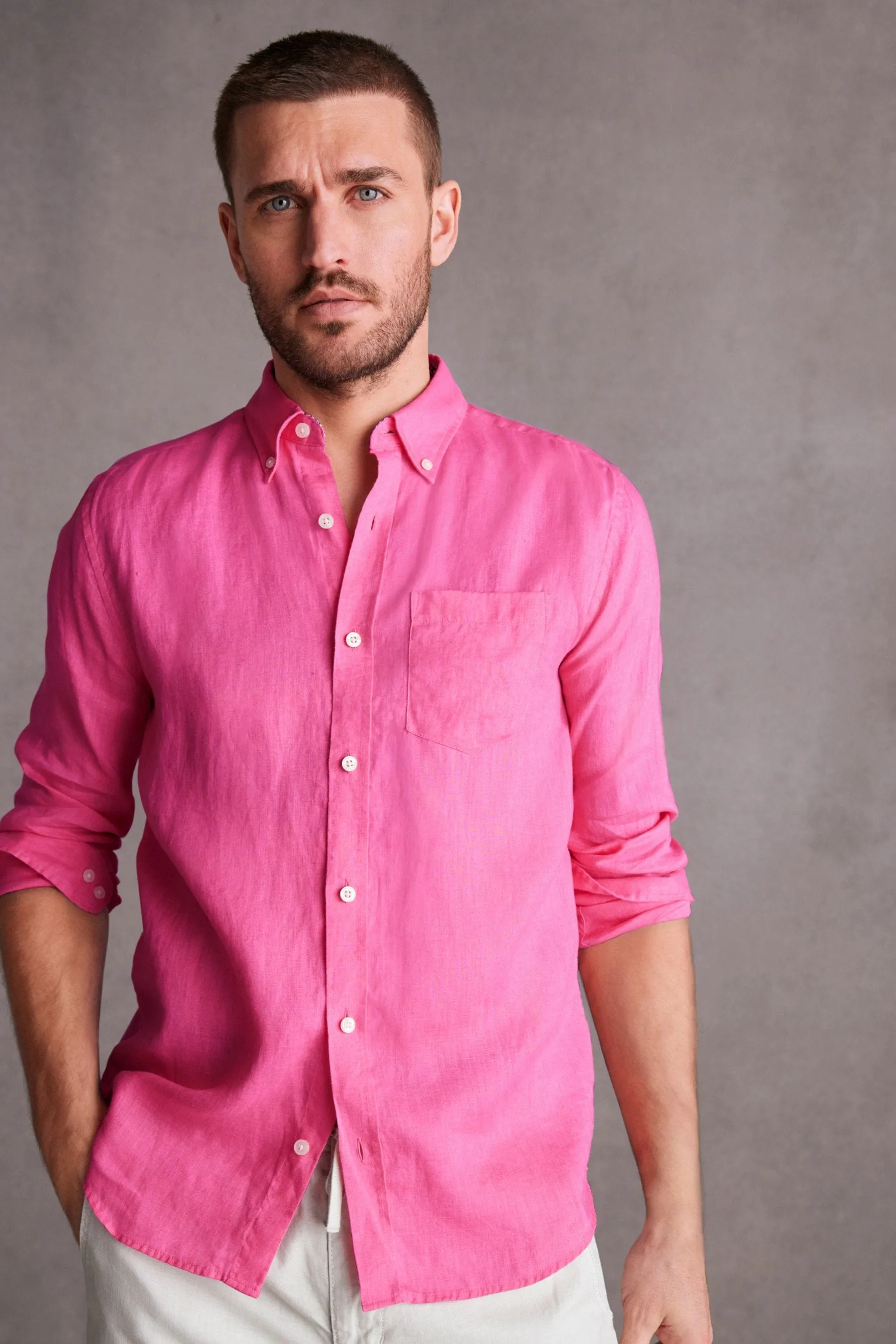 Signature - Camicia 100% lino in Manica lunga
