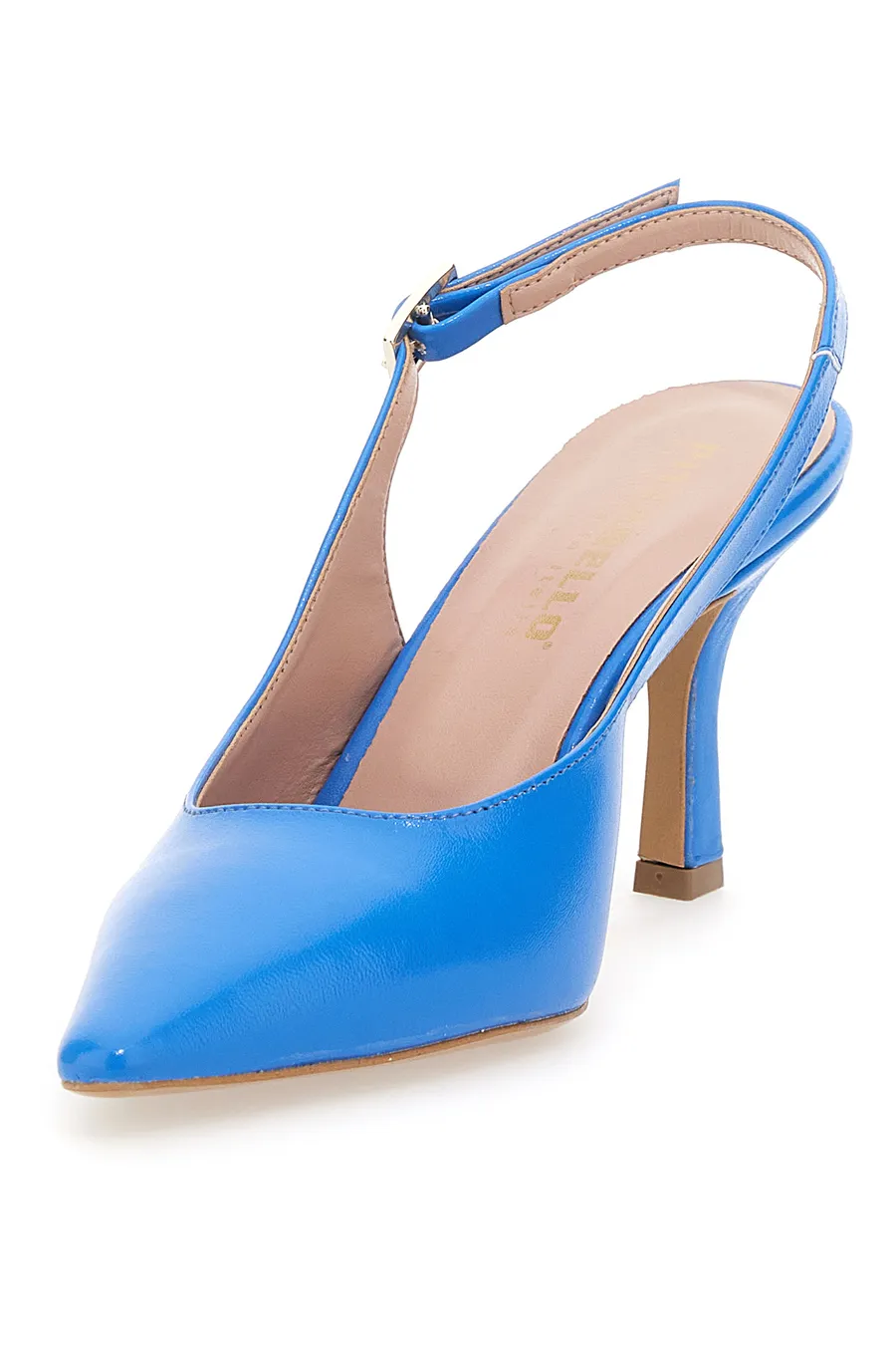 Slingback Pittarello 0018 Bluette con tacco medio