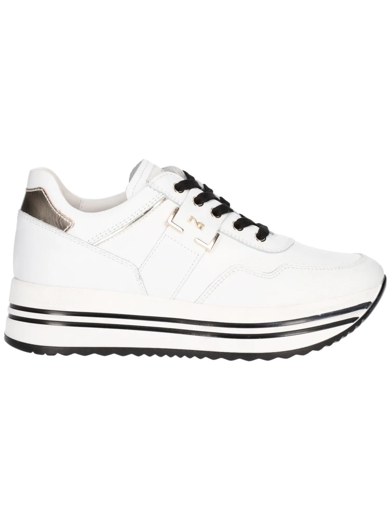 Sneaker platform Nero Giardini da donna bianca