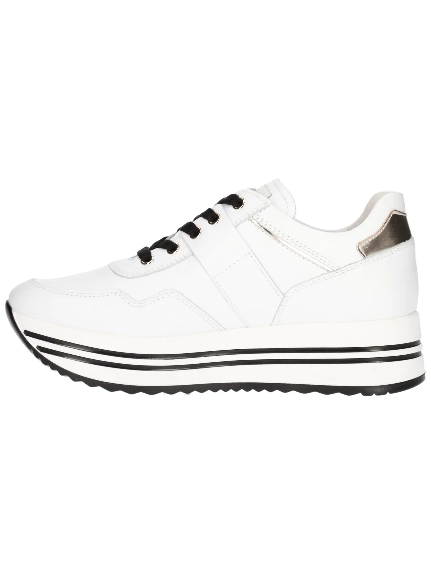 Sneaker platform Nero Giardini da donna bianca
