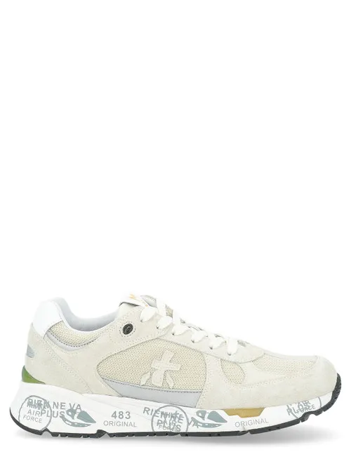 Sneaker Premiata Mase 6628 in camoscio e tessuto tecnico beige