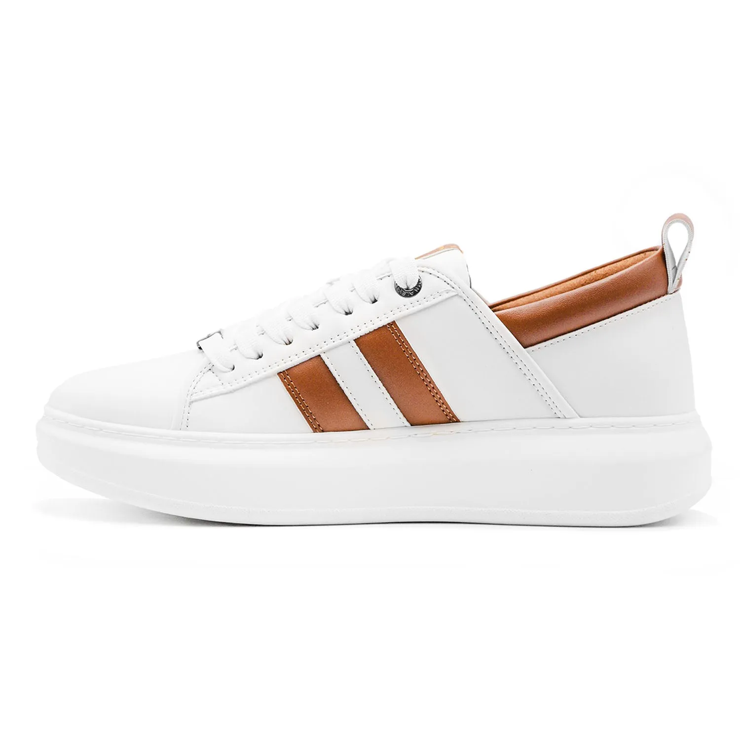Sneakers Alexander Smith Uomo Eco-Wembley Bianco Dettagli Cognac