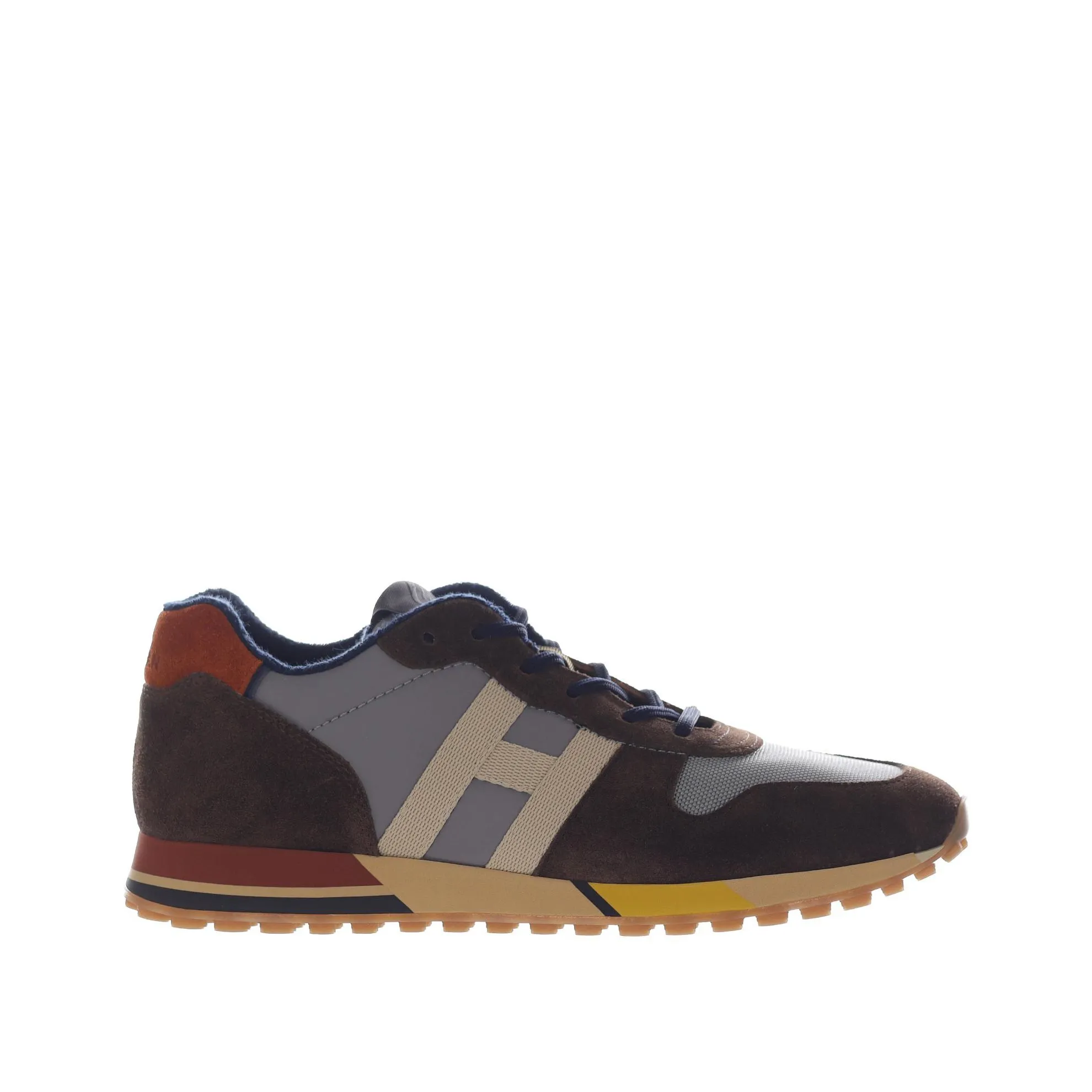 Sneakers h383 in camoscio e tessuto tecnico