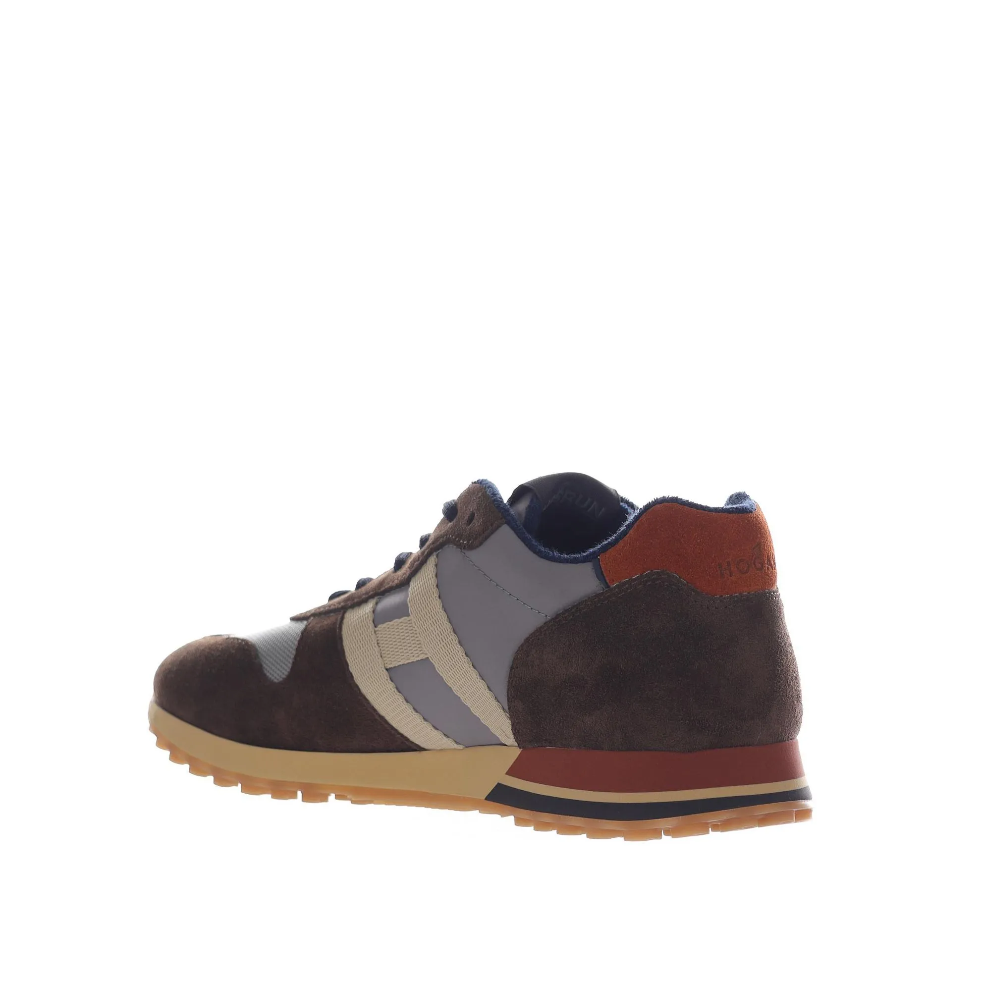 Sneakers h383 in camoscio e tessuto tecnico