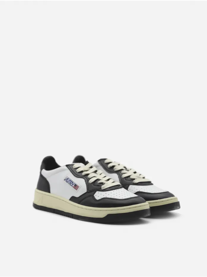 SNEAKERS MEDIALIST LOW BICOLOR IN PELLE BIANCA E NERA
