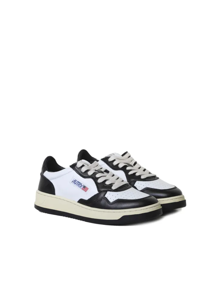 SNEAKERS MEDIALIST LOW BICOLOR IN PELLE BIANCA E NERA