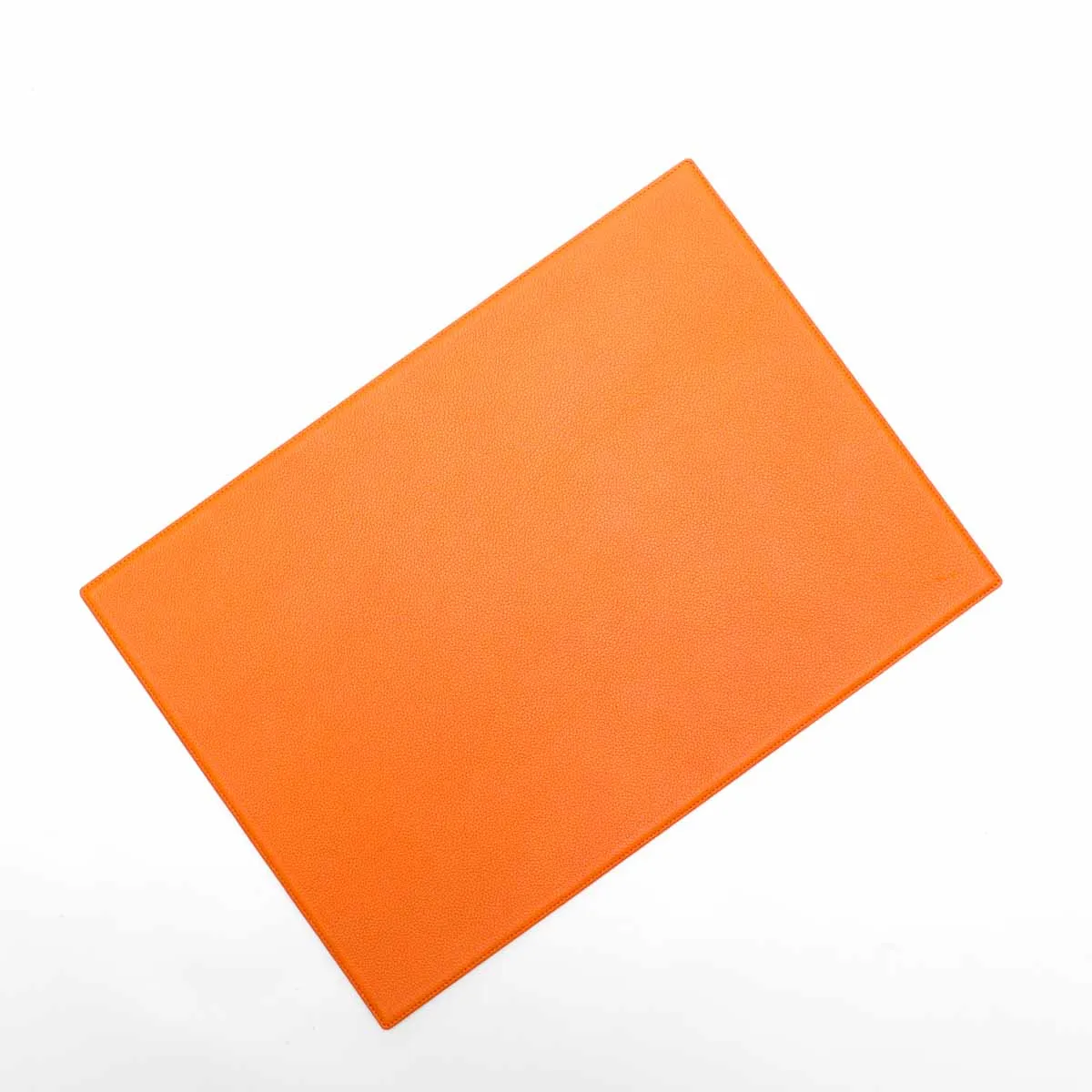 Sottomano per Scrivania in Pelle Arancio