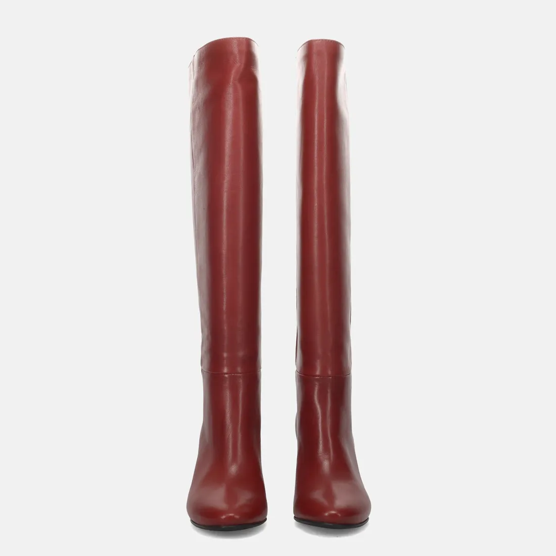 Stivale L'Arianna rosso in pelle con tacco alto