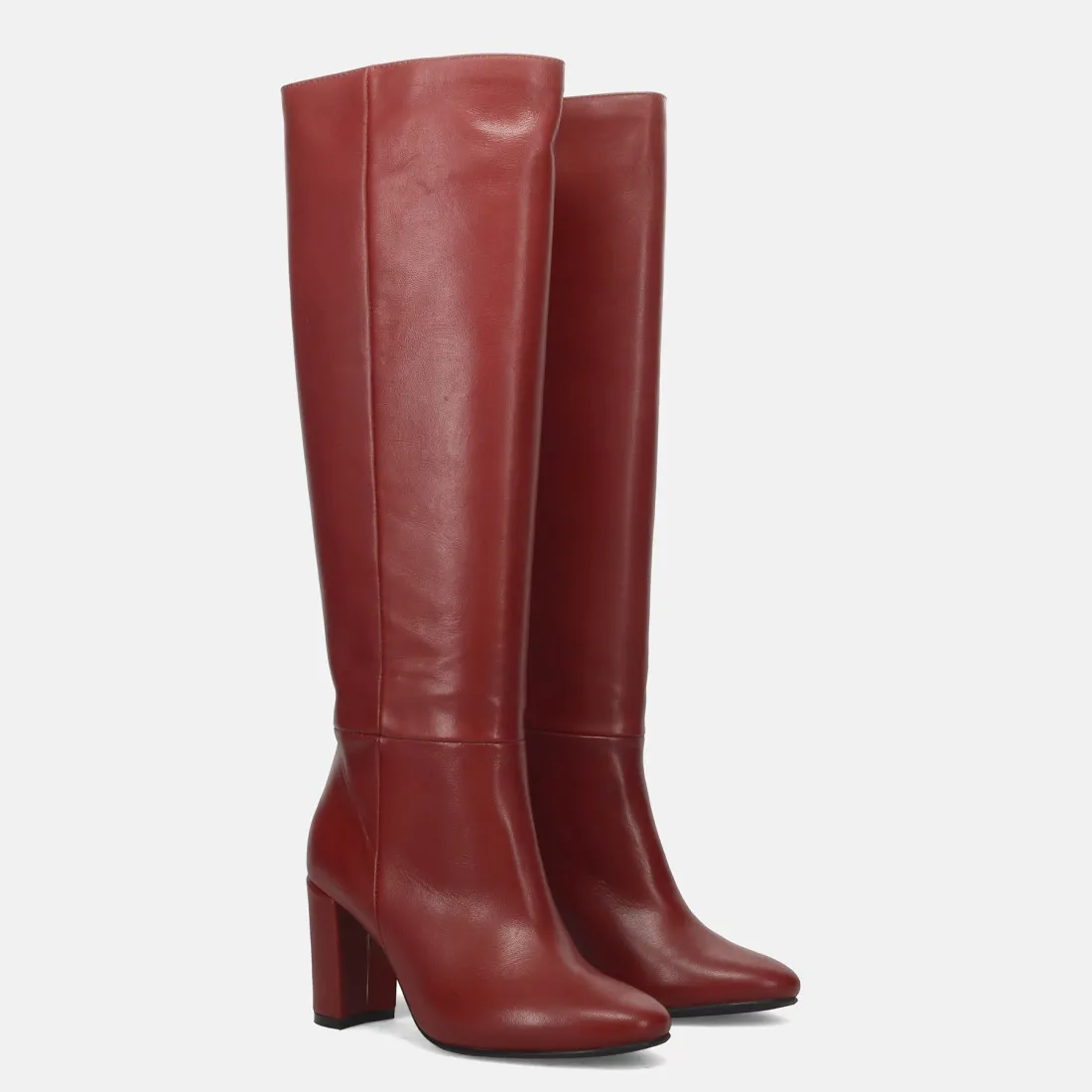 Stivale L'Arianna rosso in pelle con tacco alto