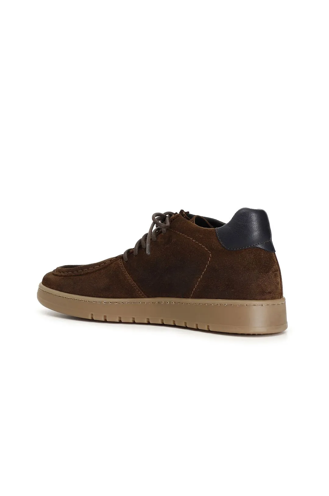 stringate maschili casual con bordo vaschetta in pelle scamosciata