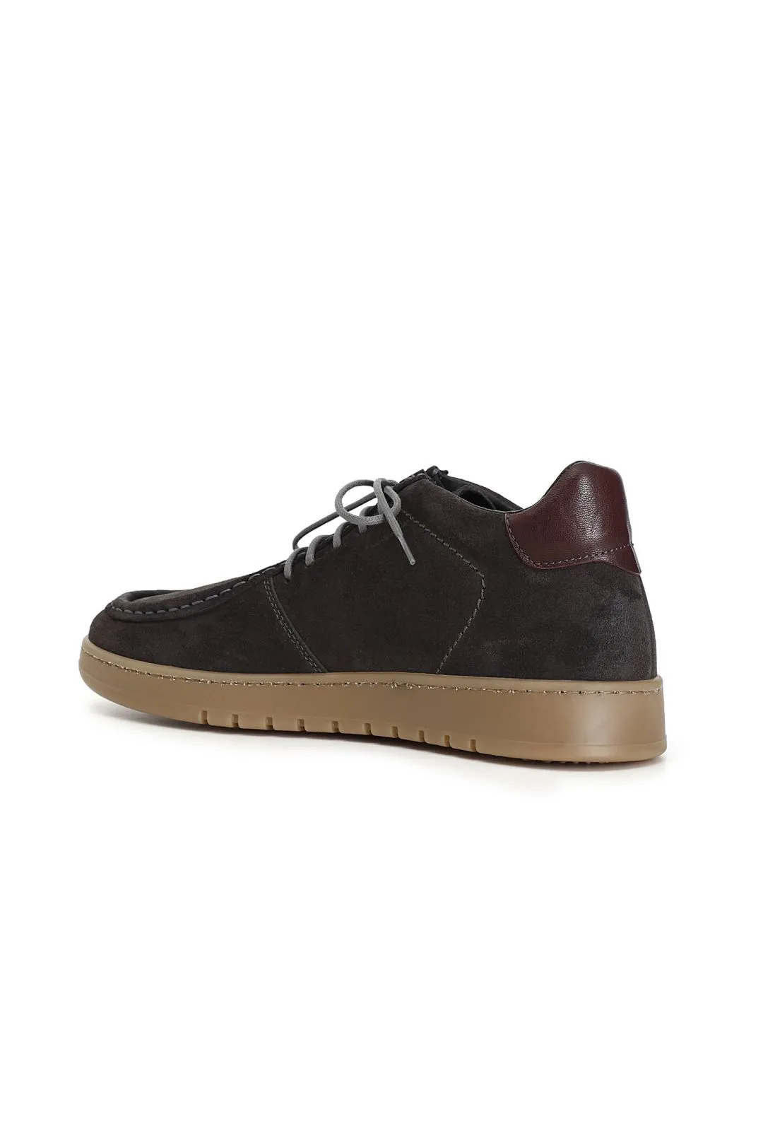 stringate maschili casual con bordo vaschetta in pelle scamosciata