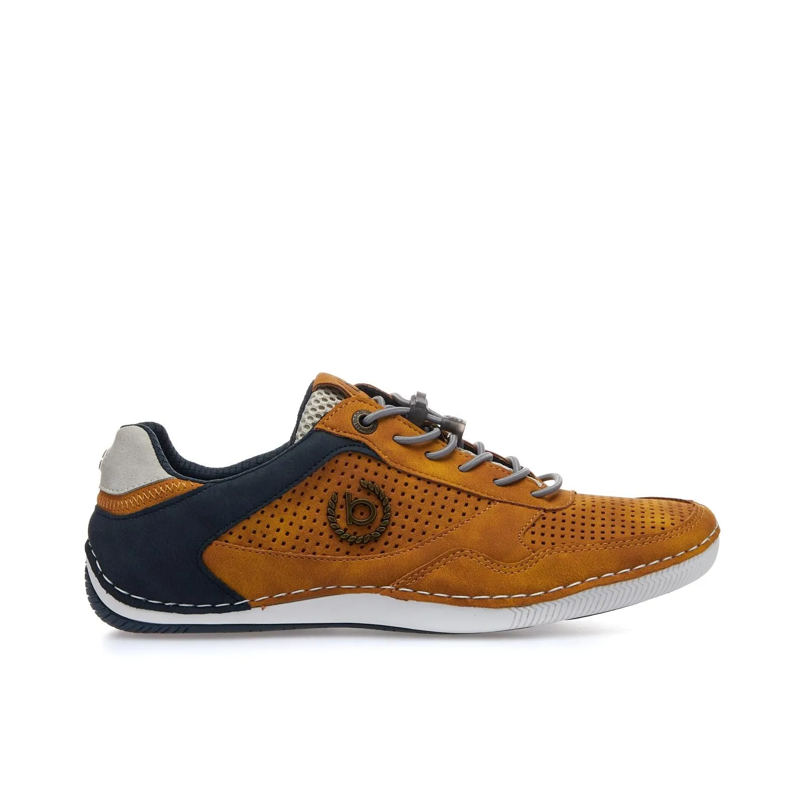 Stringate sportive gialle con lacci elastici