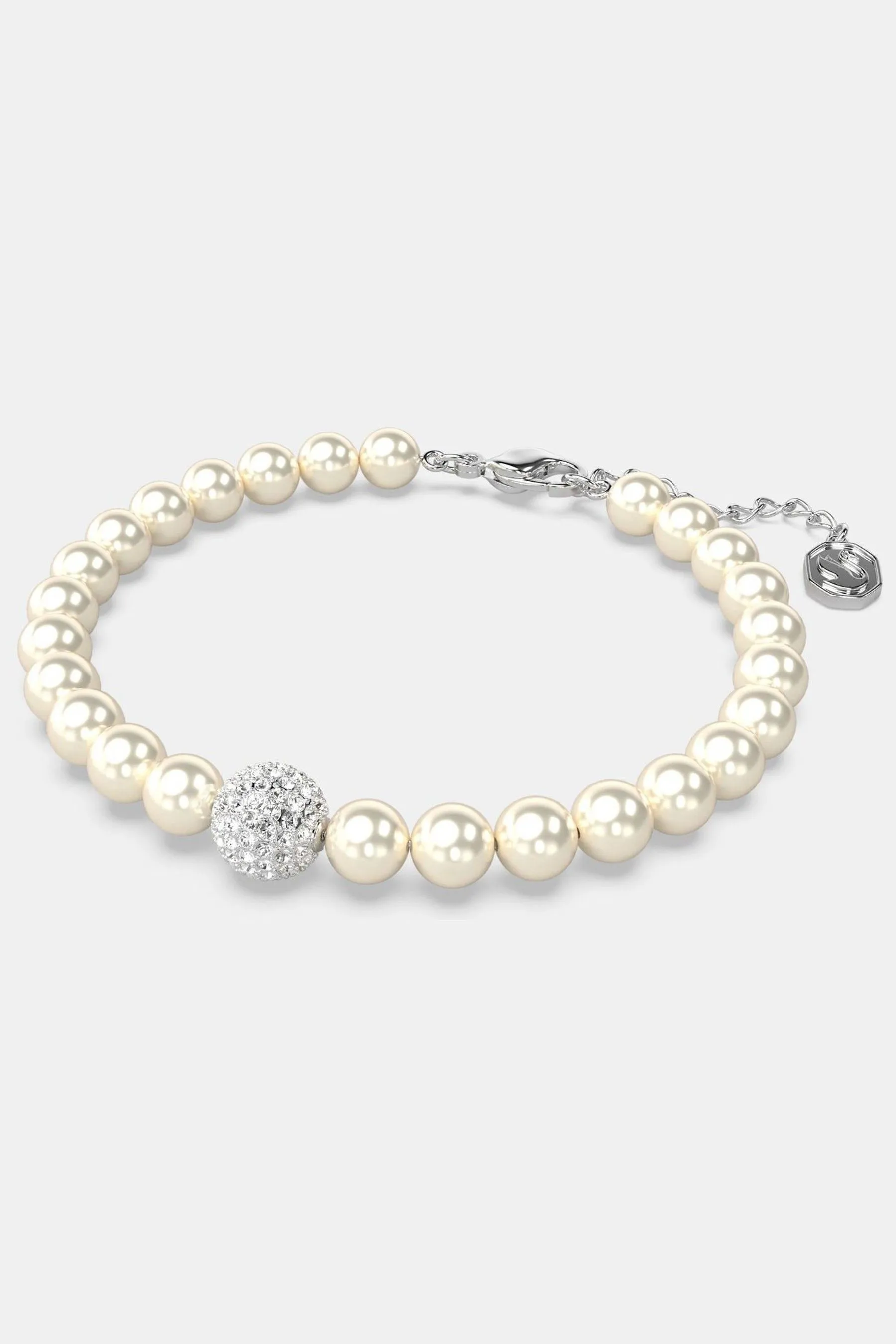 Swarovski - Swarovksi - Bracciale con perle in rodio lucido