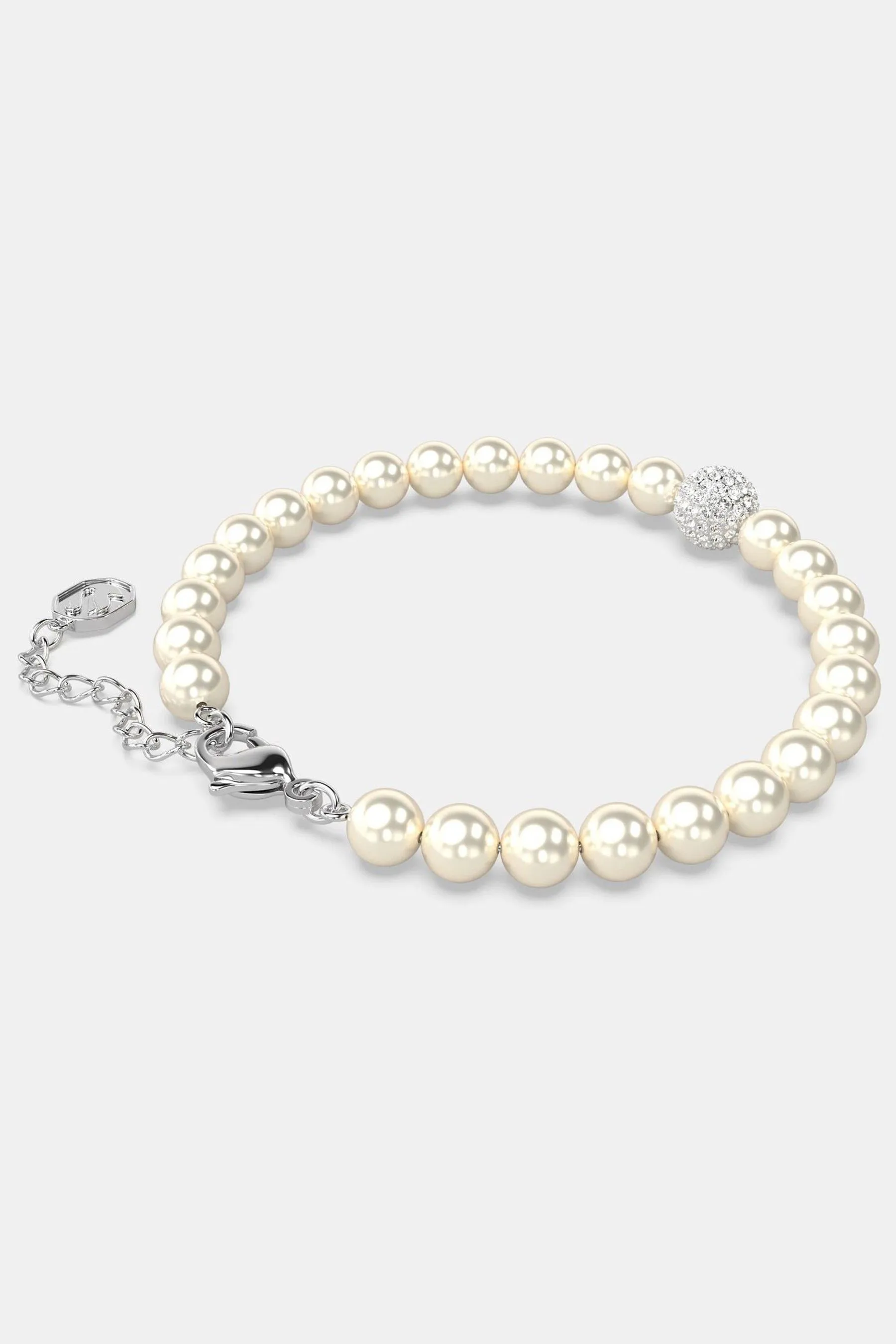 Swarovski - Swarovksi - Bracciale con perle in rodio lucido