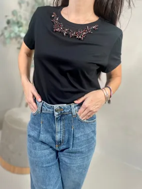 T-shirt Collana Gioiello Nera