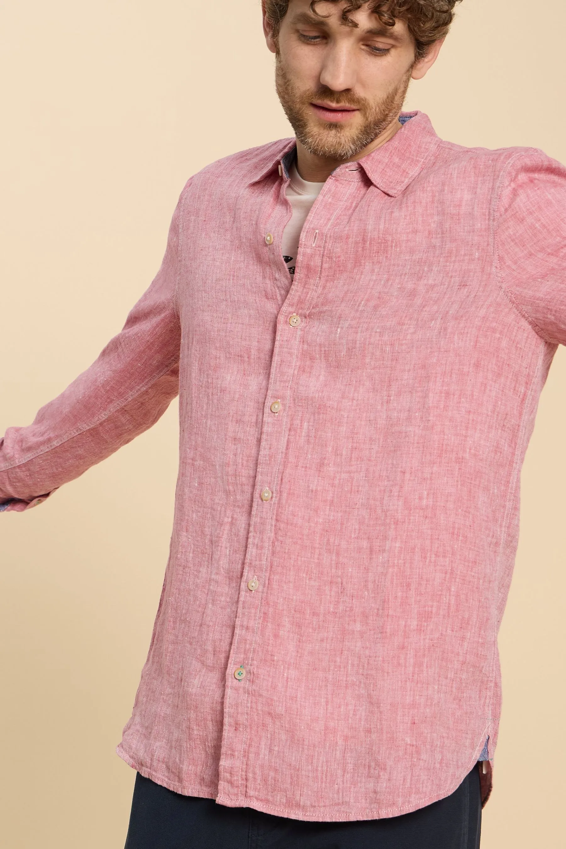 White Stuff Pembroke - Camicia in Manica lunga di lino