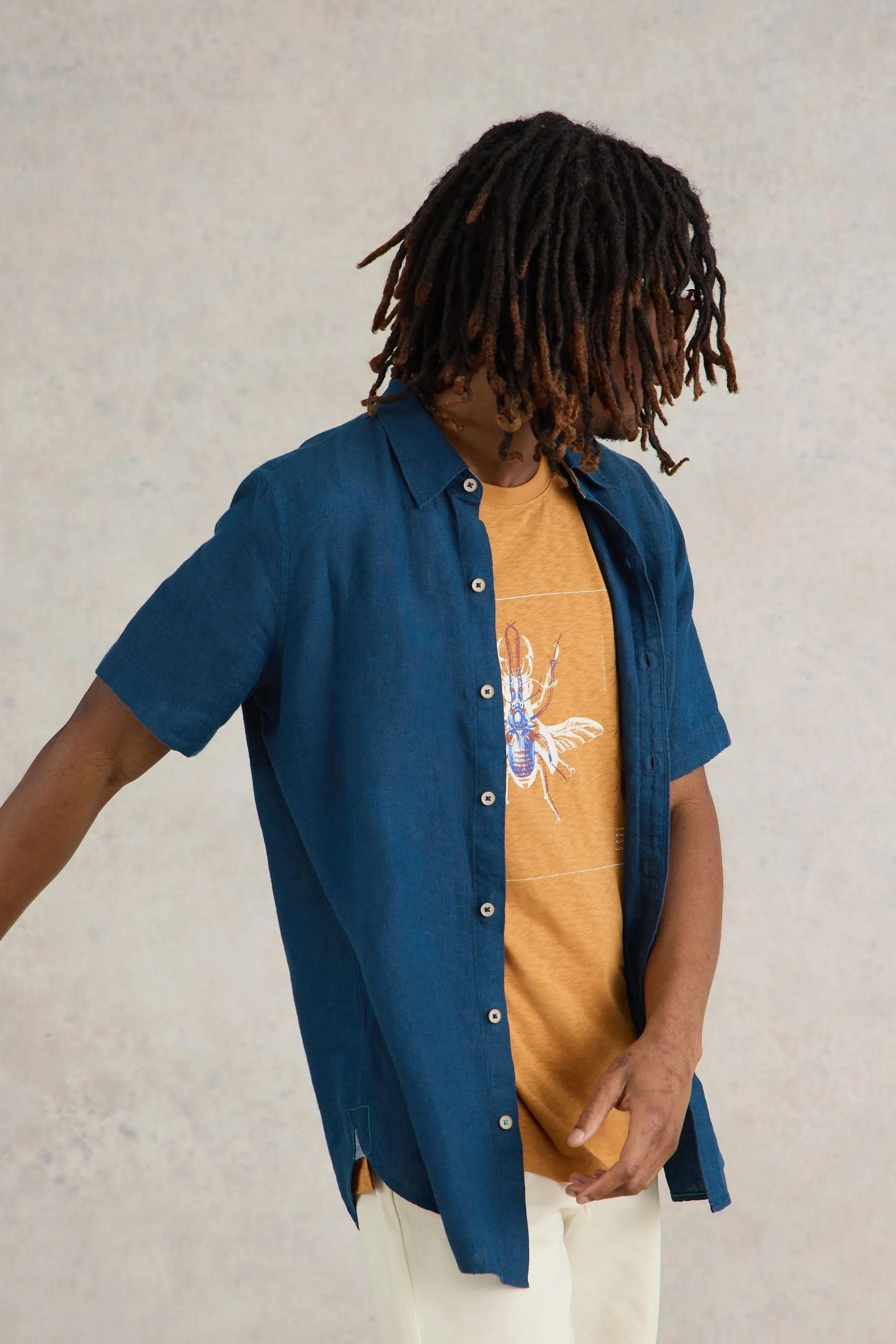 White Stuff Pembroke - Camicia Manica corta in lino